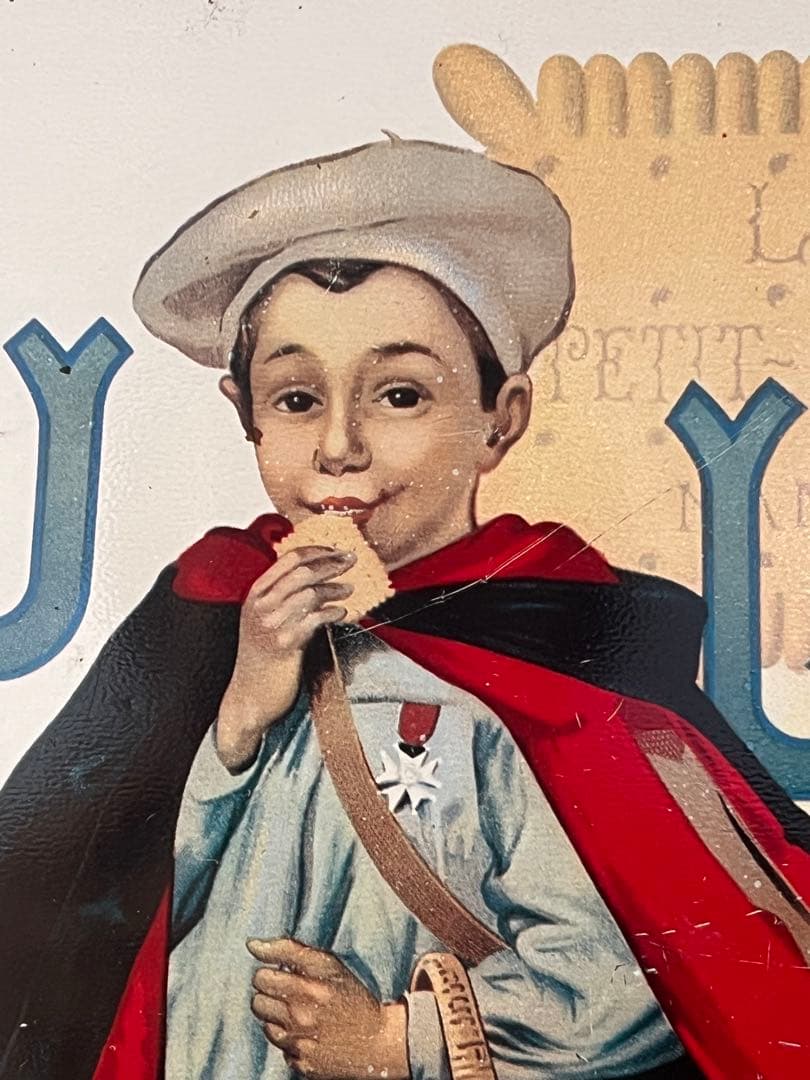 Lu ビスケット　少年　ヴィンテージ　アンティーク　トレイ　プレート　希少