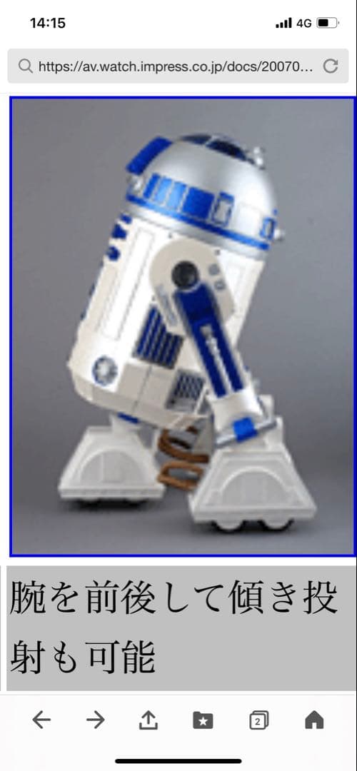 NIKKO社製スターウォーズR2-D2 DVDプロジェクター