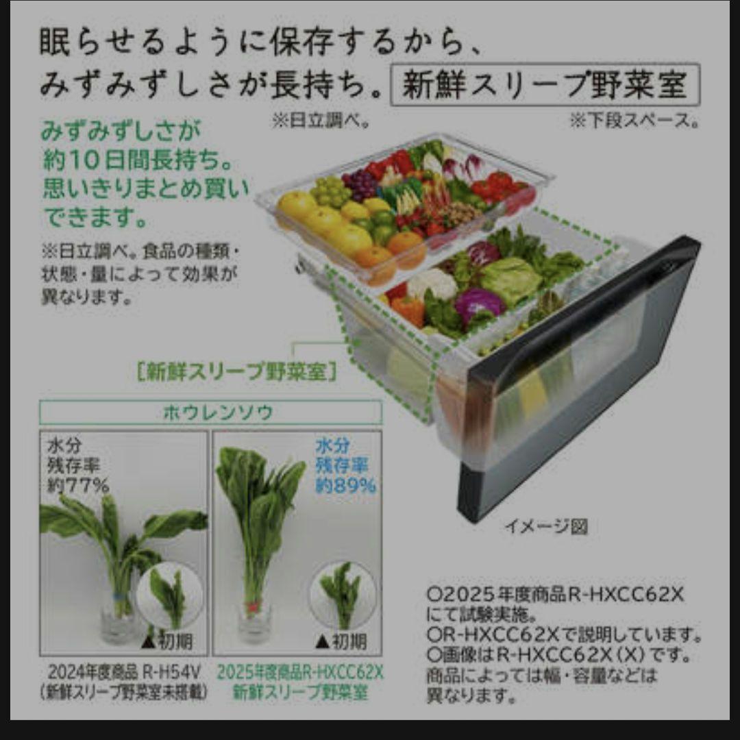 HITACHI冷蔵庫617L 2023年製 R-HXC62T(X)