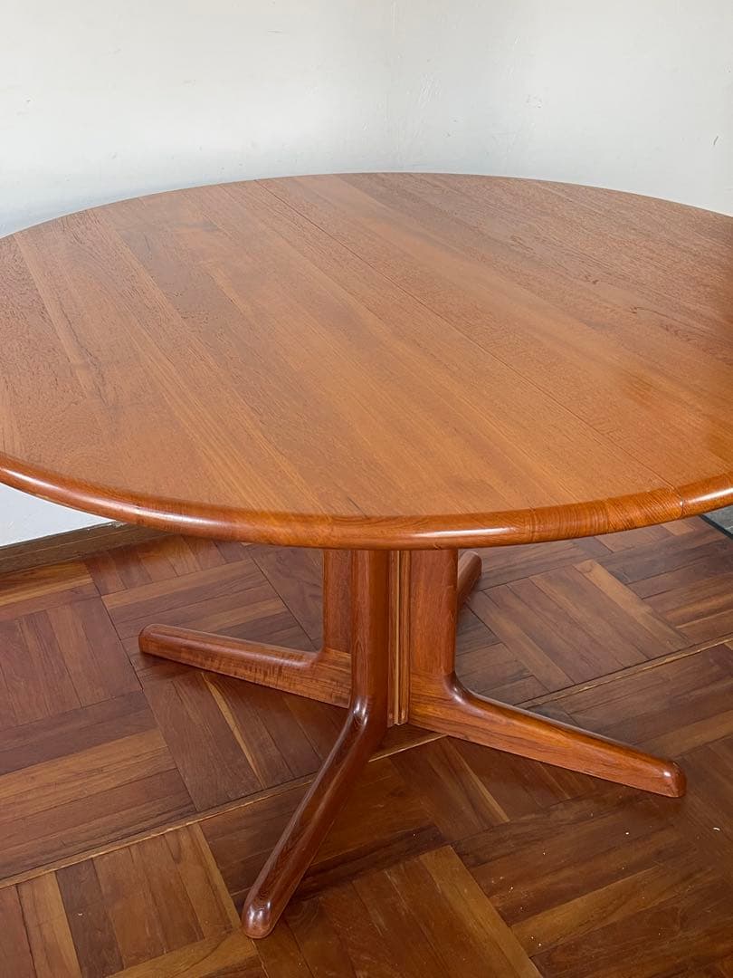 北欧 デンマーク ヴィンテージ gudme チーク ラウンドダイニング テーブル