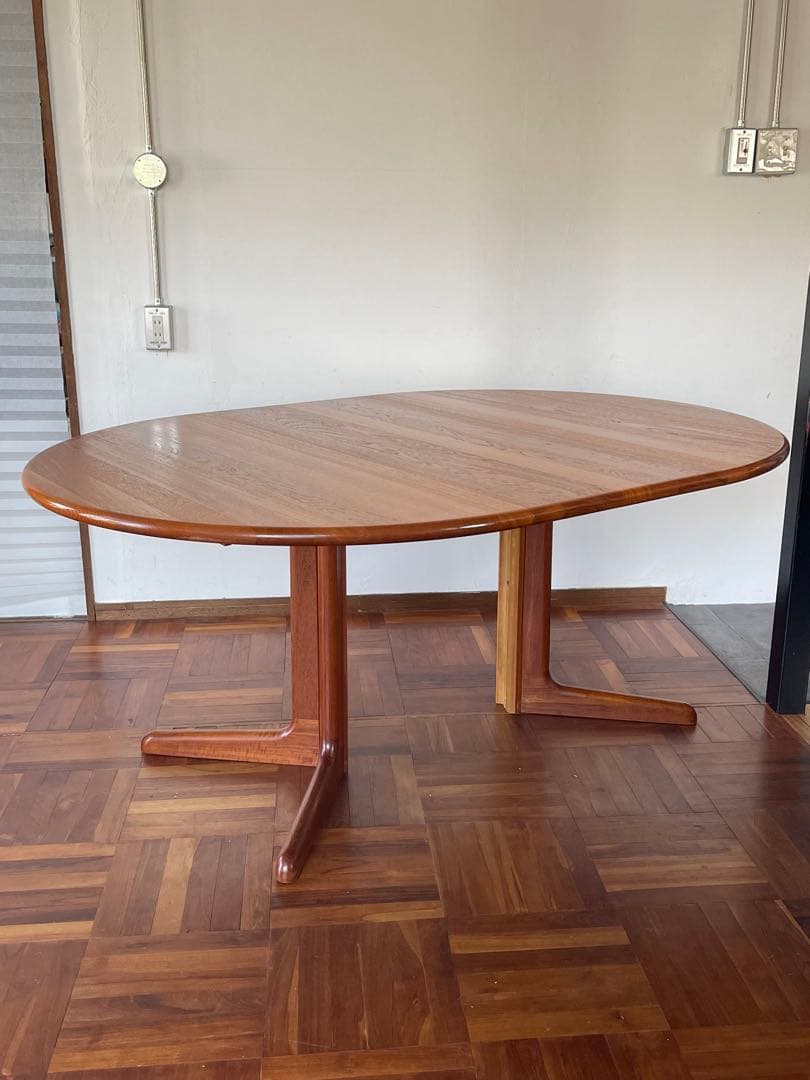北欧 デンマーク ヴィンテージ gudme チーク ラウンドダイニング テーブル