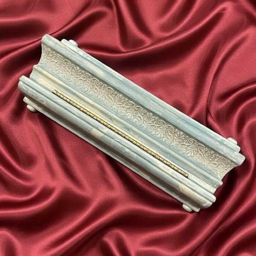 希少 アンティーク調 陶器 ストーンジュエリーボックス