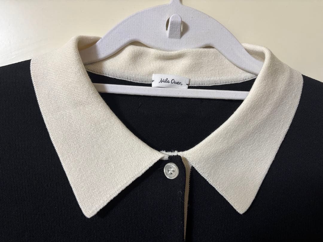 Mila owen スリーブレスドライタッチポロニット