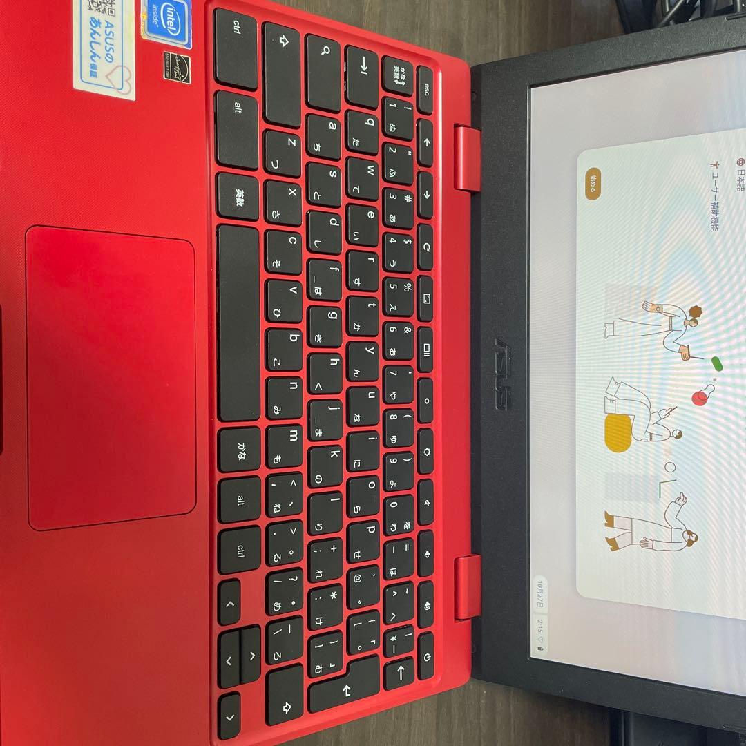 ASUS Chromebook 本体 レッド