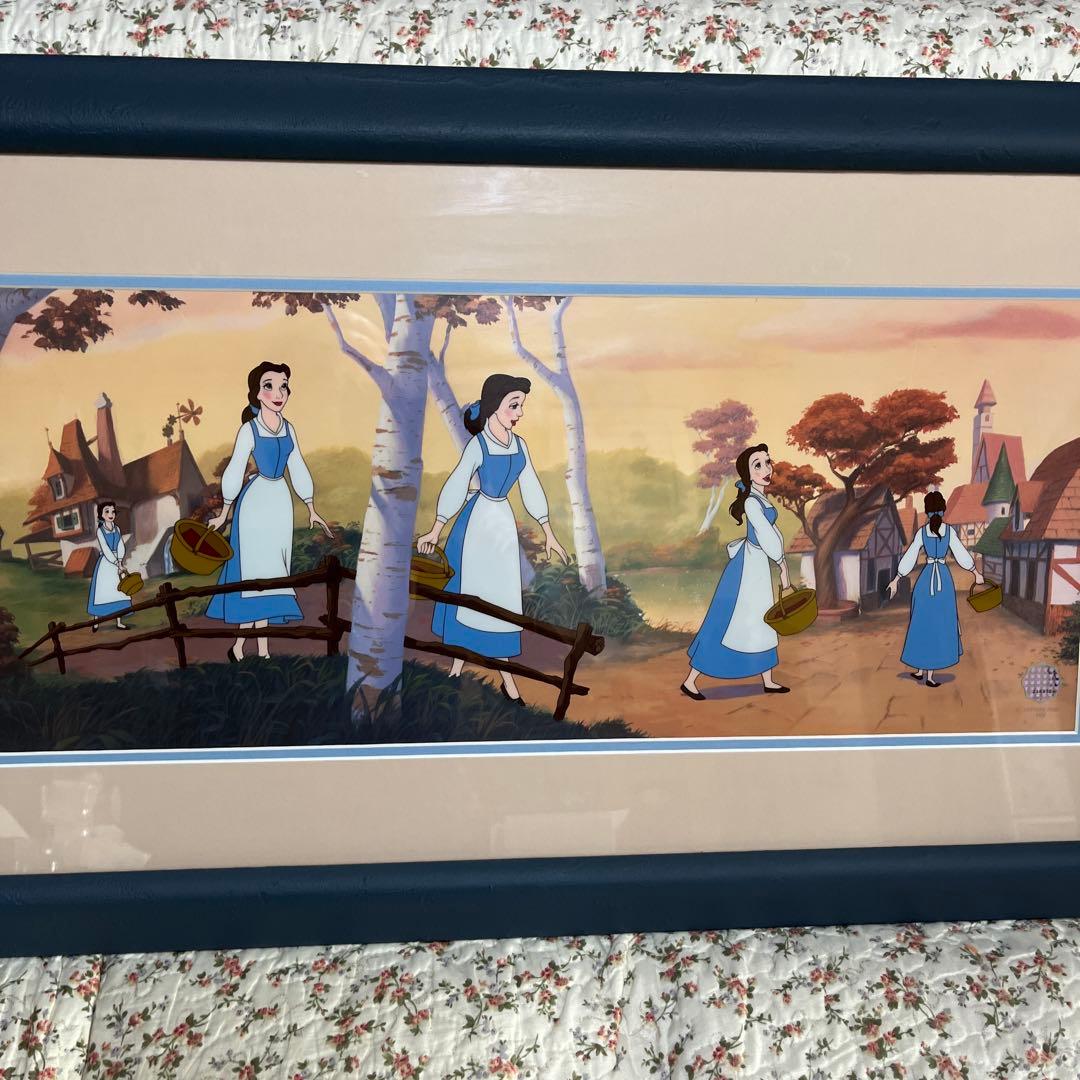 ディズニー　セル画　美女と野獣(ベル) 1991年　スタジオシール付き