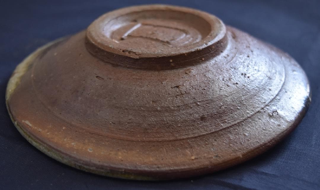 美の巨匠・北大路　魯山人　在刻銘　合箱　備前焼・端皿・平向付