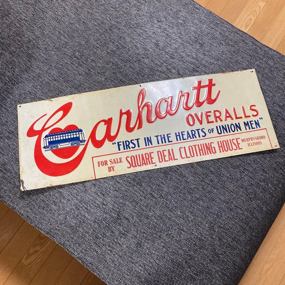 Carhartt　ヴィンテージ　看板　ブリキ　アメリカ