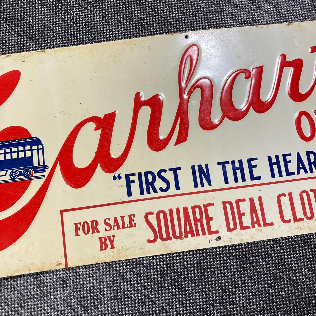 Carhartt　ヴィンテージ　看板　ブリキ　アメリカ