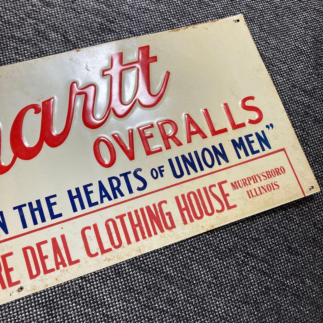 Carhartt　ヴィンテージ　看板　ブリキ　アメリカ