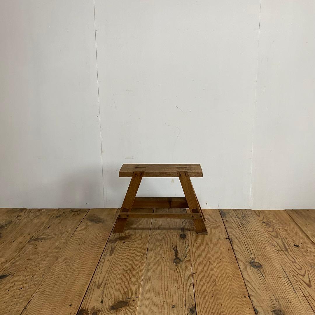 アンティーク スツール 踏み台 無垢材 y30