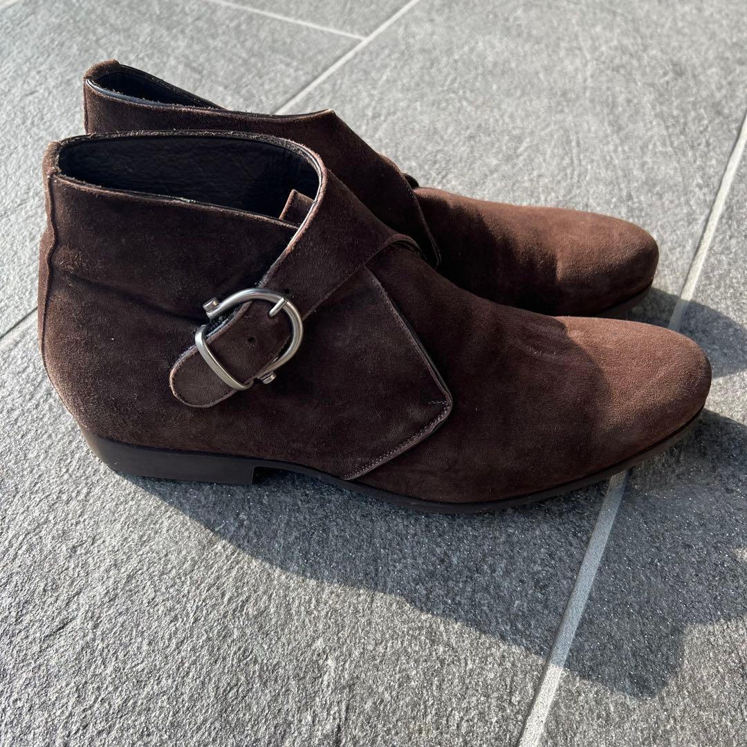 ferranteダークブラウン スエード ドレスシューズ 美品