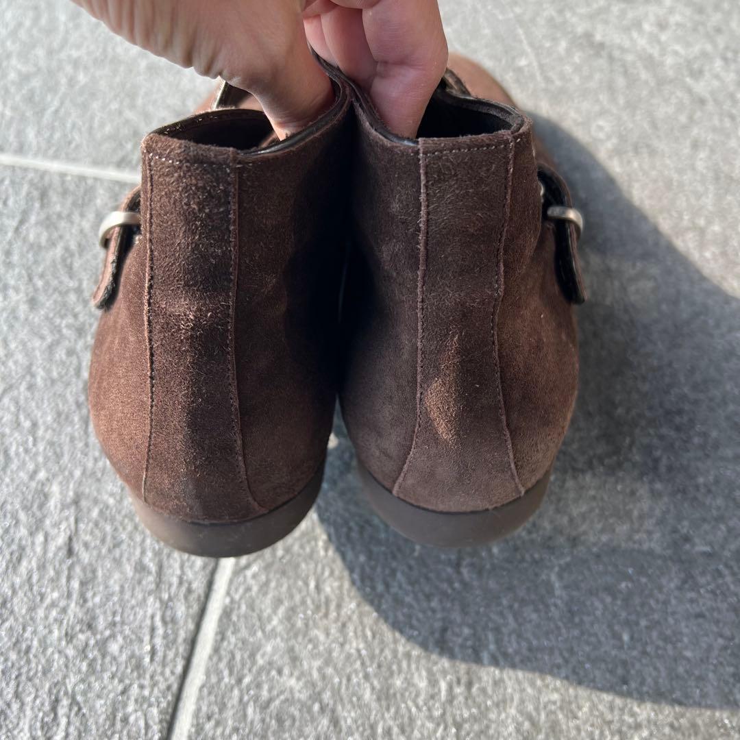 ferranteダークブラウン スエード ドレスシューズ 美品