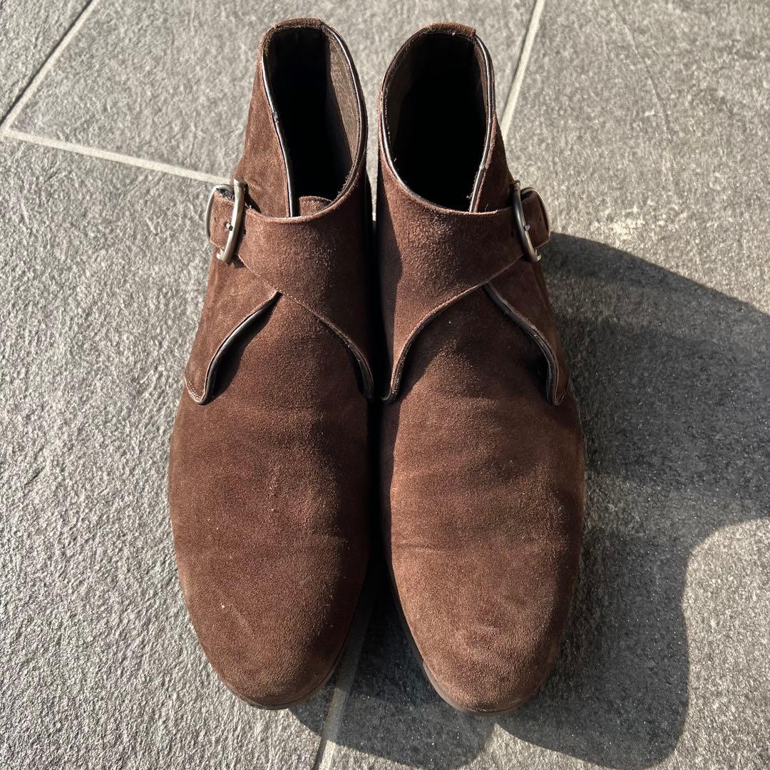 ferranteダークブラウン スエード ドレスシューズ 美品