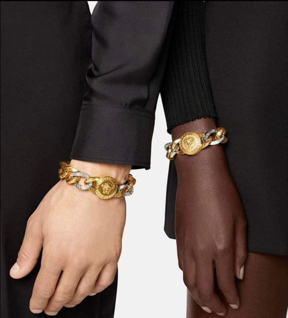 VERSACE ゴールド シルバー　チェーンブレスレット