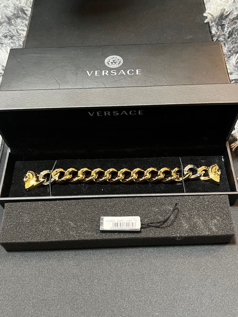 VERSACE ゴールド シルバー　チェーンブレスレット