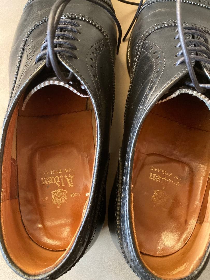 ALDEN オールデン　ストレートチップ　黒　25.5cm