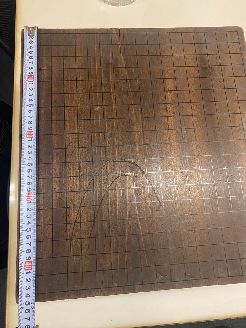 木製囲碁盤 丸脚付き 正方形　骨董　昭和レトロ　大正ロマン