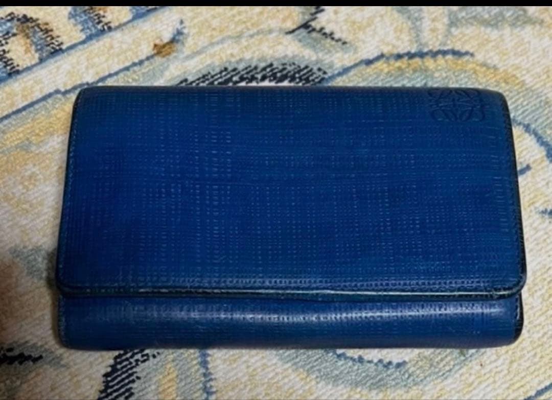 【sale】LOEWE ロエベ高級財布　ブルー　美品