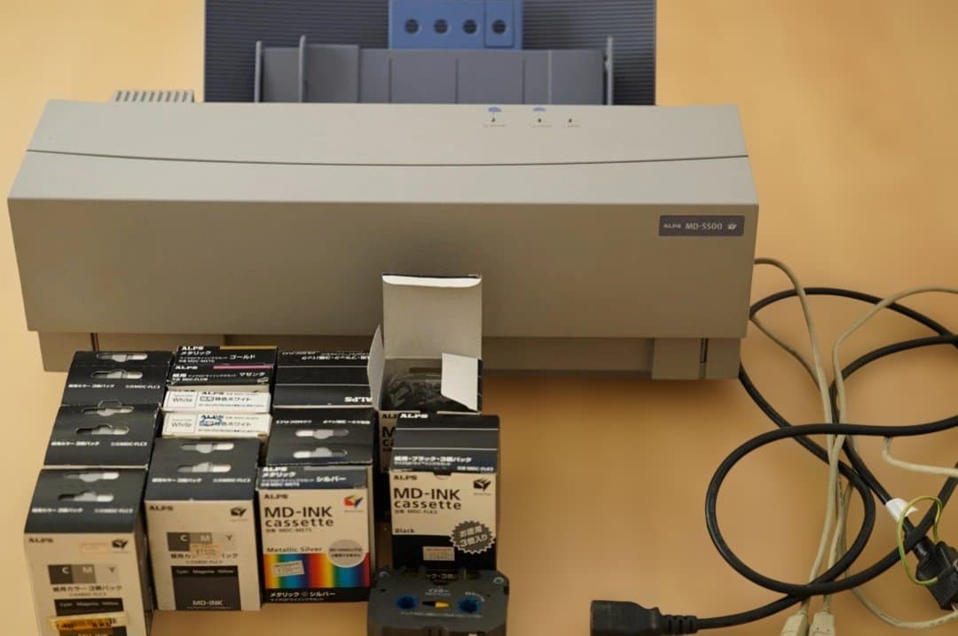MD-5500 アルプス プリンター インクリボンカートリッジ付き ジャンク