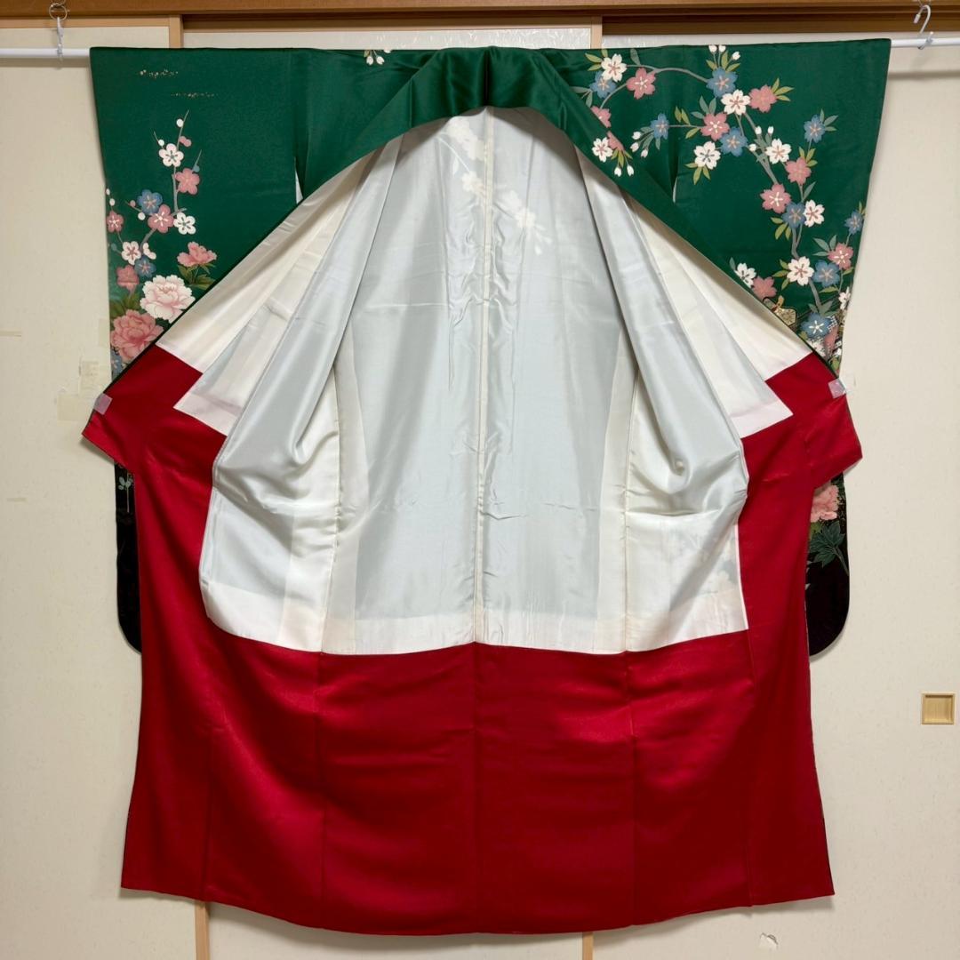 KN3885 振袖 身丈154.5cm 正絹 着物 成人式