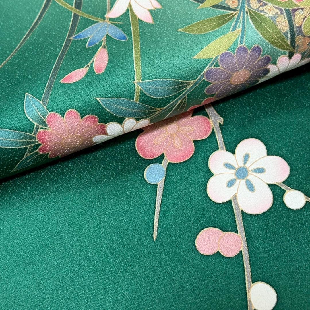 KN3885 振袖 身丈154.5cm 正絹 着物 成人式