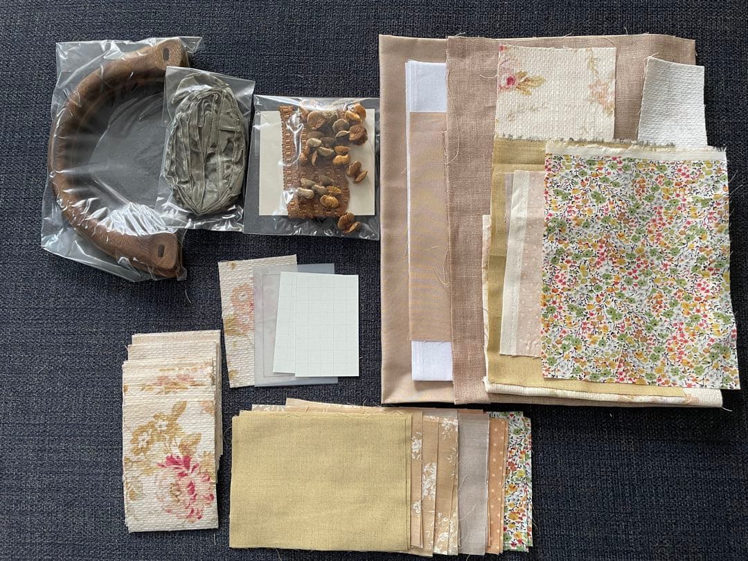 宮崎順子 キット リボンとタッセルフリンジのバッグ キルトジャパン 製作途中