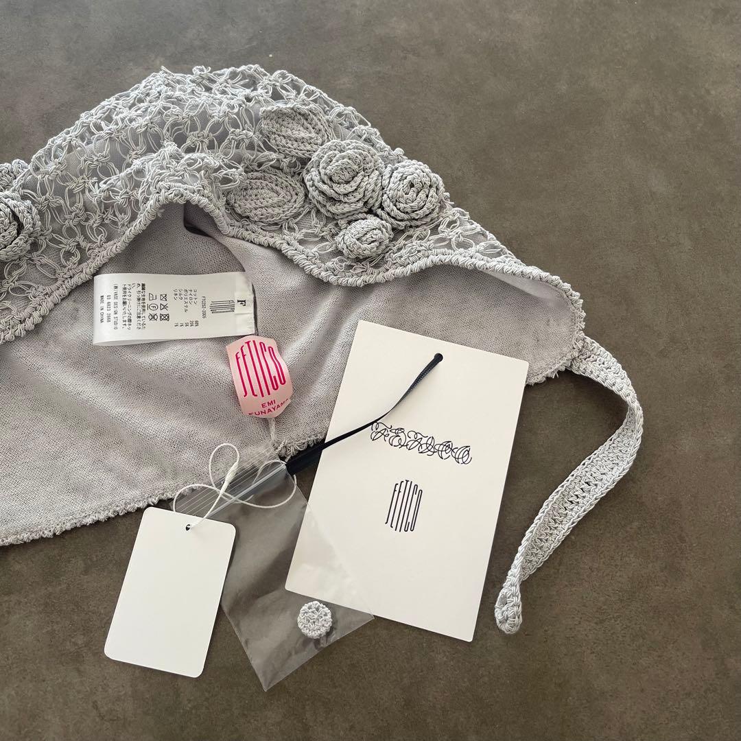 【FETICO】HAND-KNITTED ROSE BEANIE