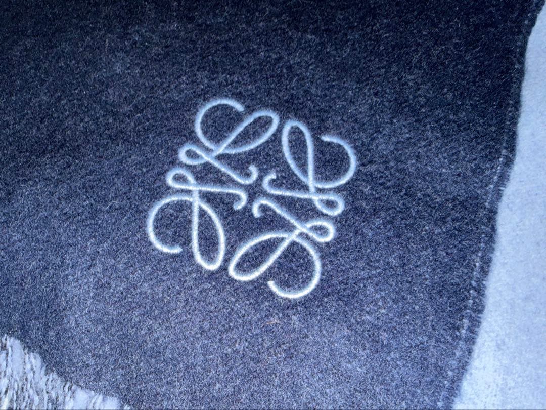 LOEWEロエベ ウール＆カシミアマフラー バイカラー