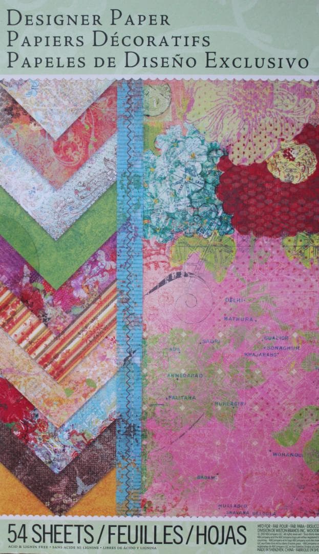 新品★スクラップブッキング★高品質の耐久性の強い紙★カラフルなデザイン★54枚