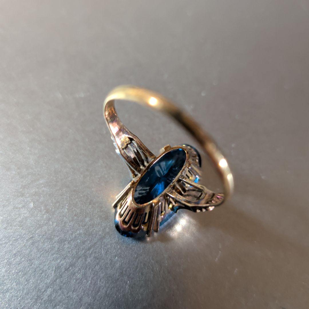 リング　K18　ブルー　3.30g