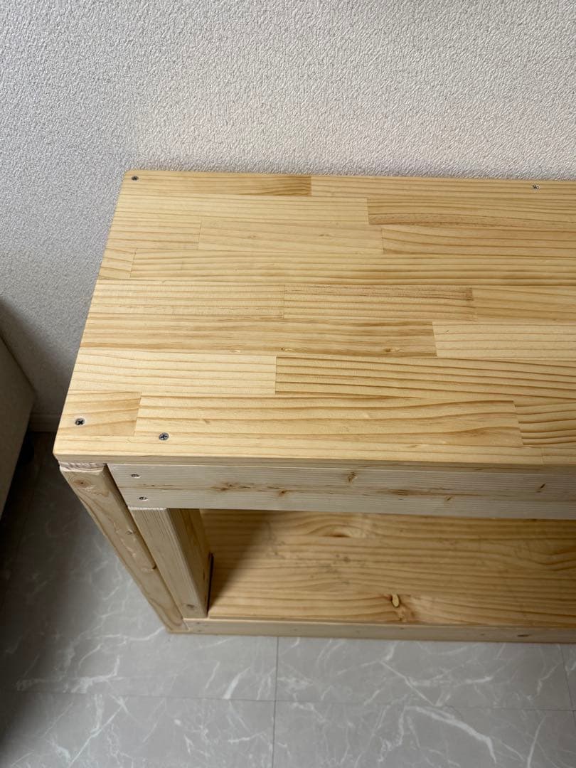 90cm自作水槽台、ナチュラルウッド(防腐防虫クリア塗装済み)