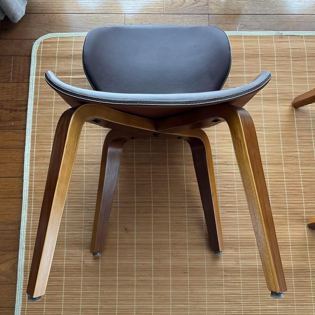 2脚セット】リビング ダイニング チェア PVC 天然木 北欧 オフィス