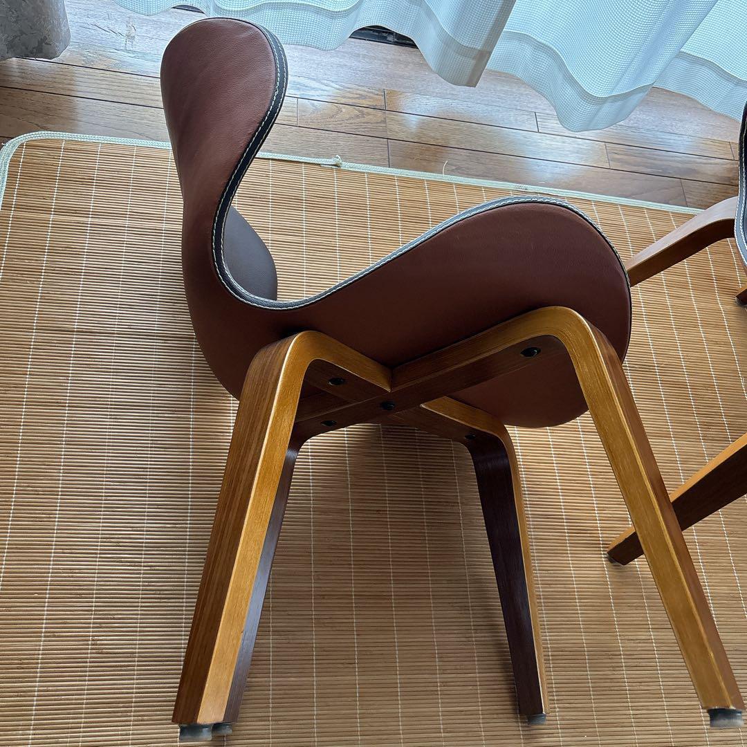 2脚セット】リビング ダイニング チェア PVC 天然木 北欧 オフィス
