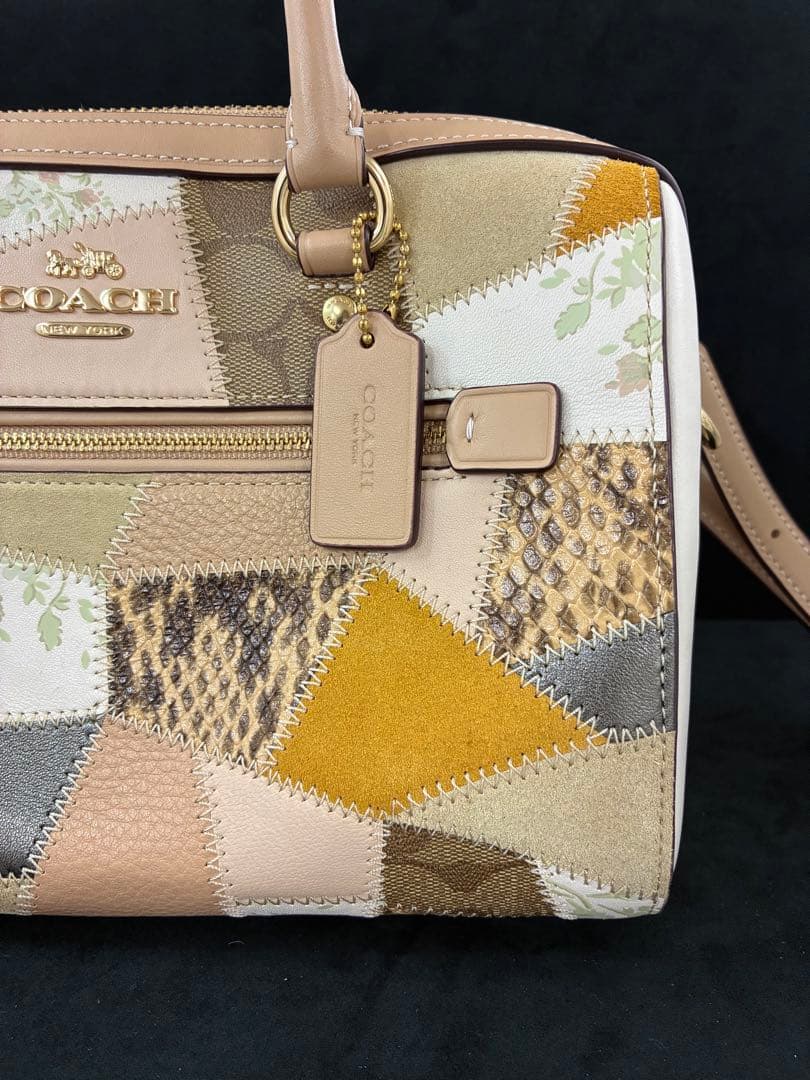 COACH コーチ 2WAYミニボストンバッグ パッチワーク