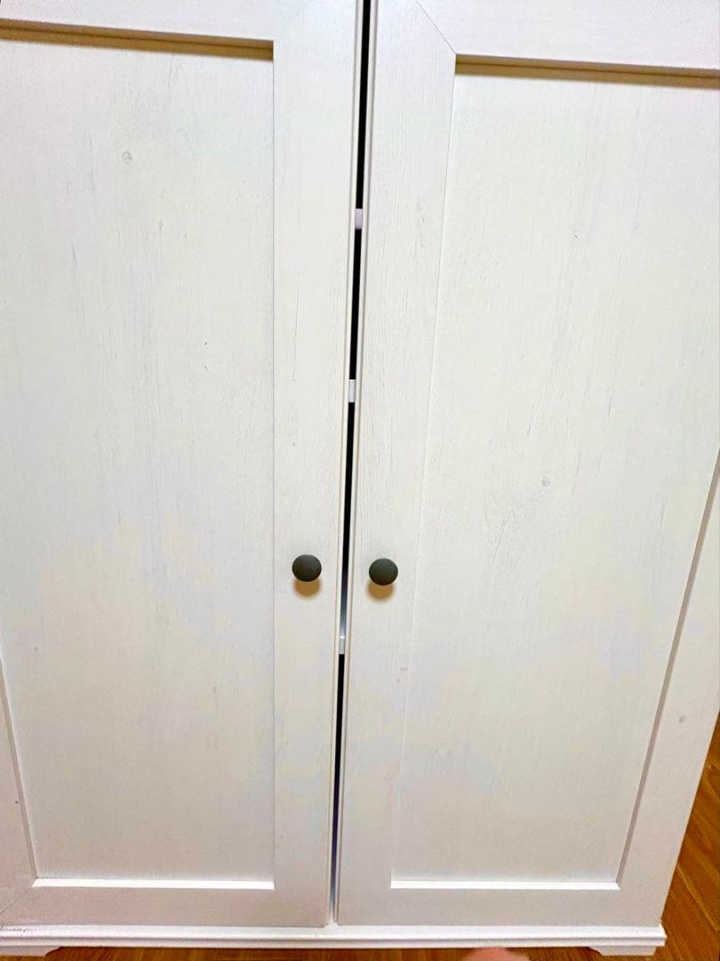 ホワイト木製キャビネット 2扉