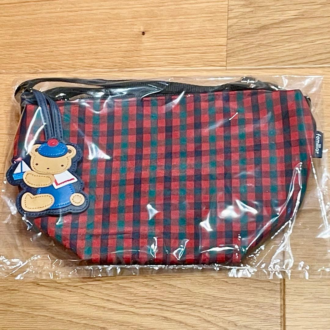 【ミイ】【新品未使用】familiar スマホカードケース、ポシェット（赤