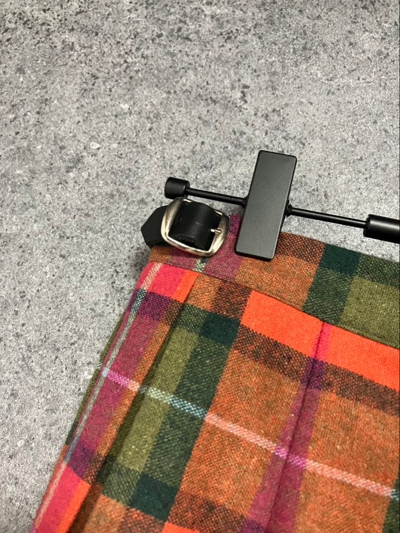 【タグ付き未使用品】オニールオブダブリン　巻きスカート　プリーツ　チェック　膝丈