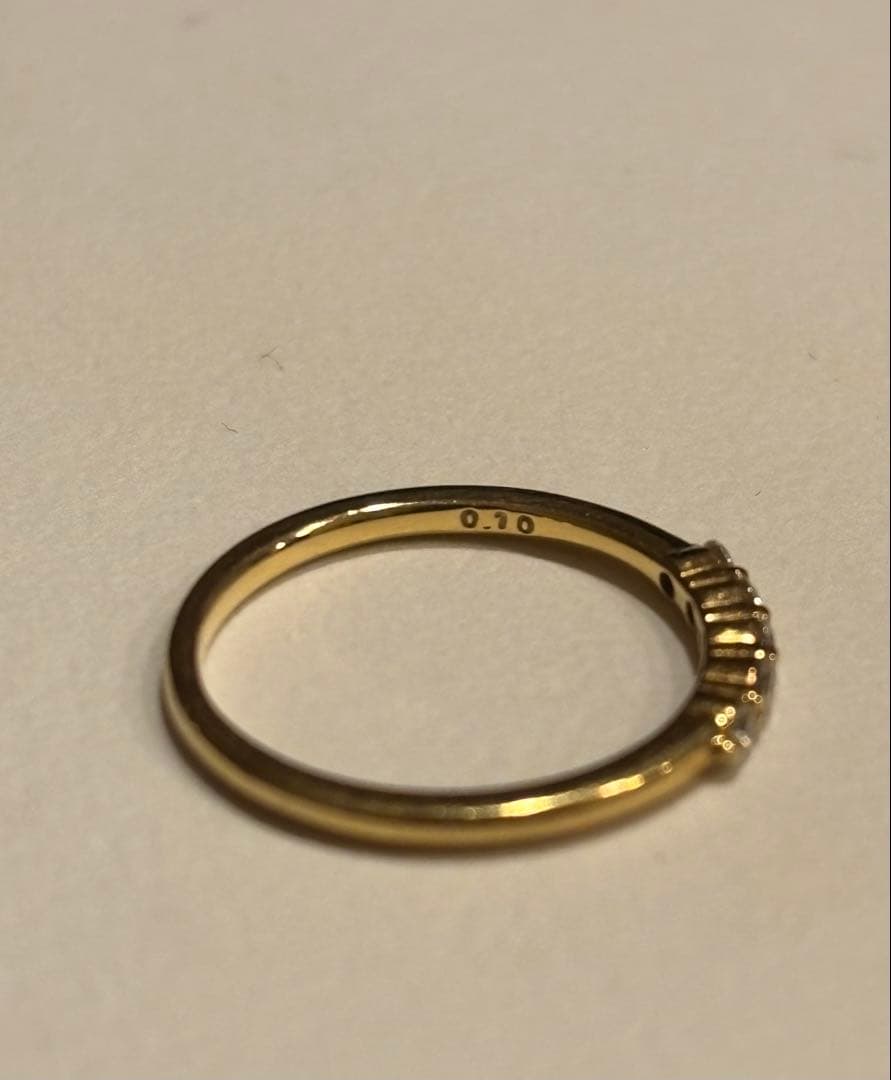葉*ぱ様 AHKAH アーカー K18 エメピンキー ダイヤ リング3号 0.1
