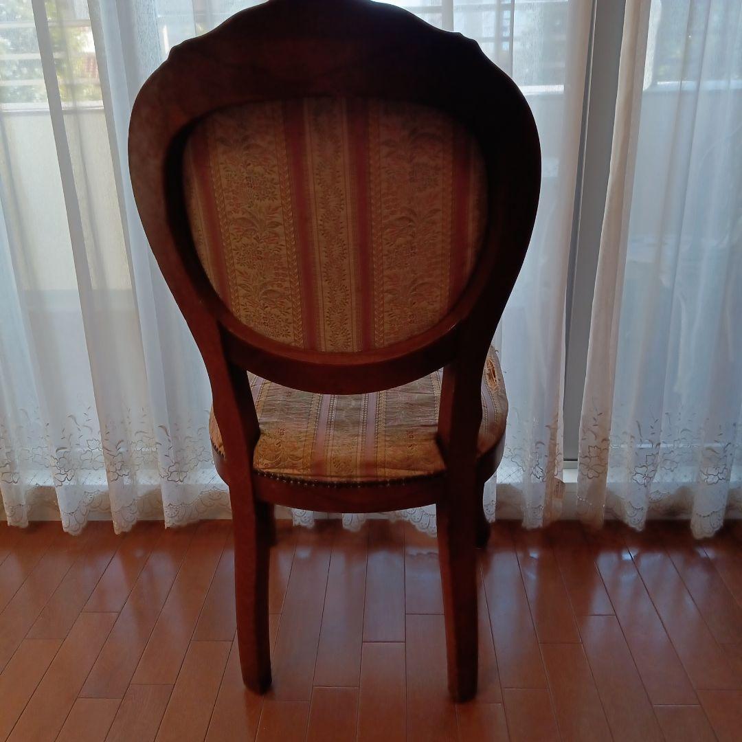 ③猫脚★エレガント★ヨーロピアン★ピンクストライプ布張り★ヴィンテージ★