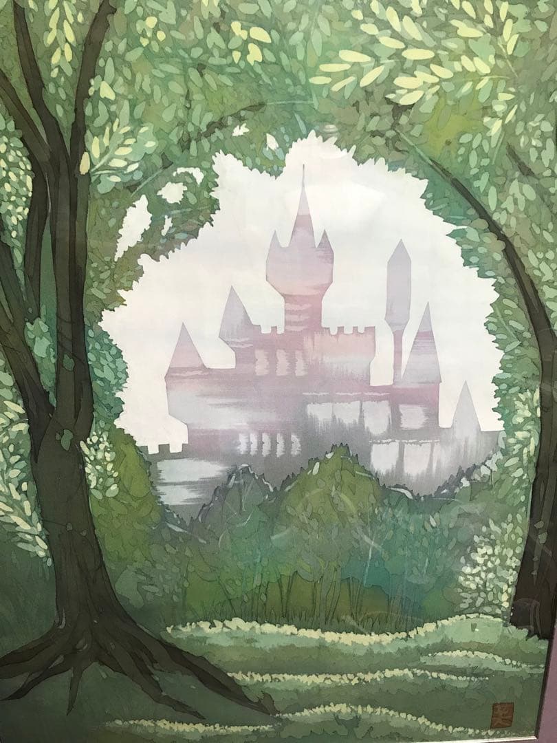 【値下げ】特大　絵画　アンコールワット　ろうけつ染