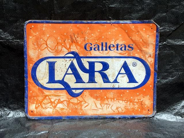 メキシコ ビスケット Galletas LARA 看板 ヴィンテージ 入手困難品