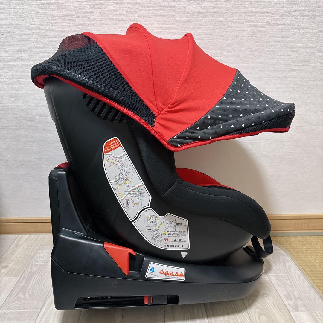 極美品　ターンシート ミッキーマウス チャイルドシート ISOFIX 西松屋限定