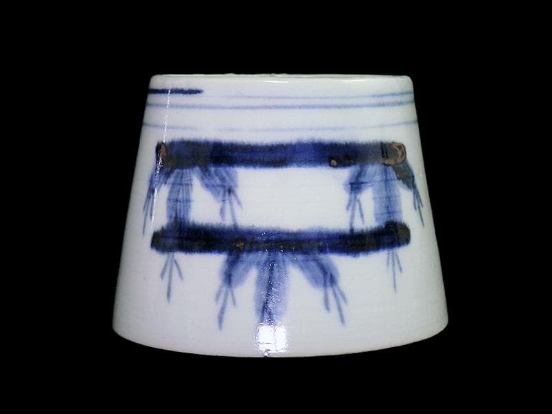 古伊万里　染付　若松に霞の図　蕎麦猪口　C362AS-fbqs