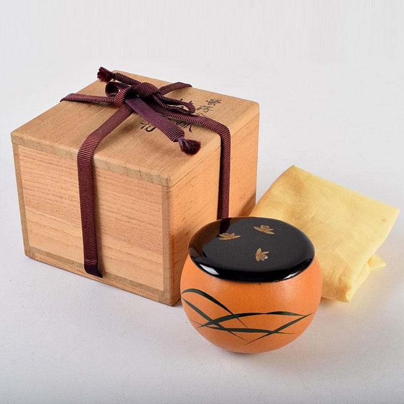 茶道具　北村葵春作　瓢箪　螺鈿装飾　螢蒔絵　茶器　共箱　V　9095
