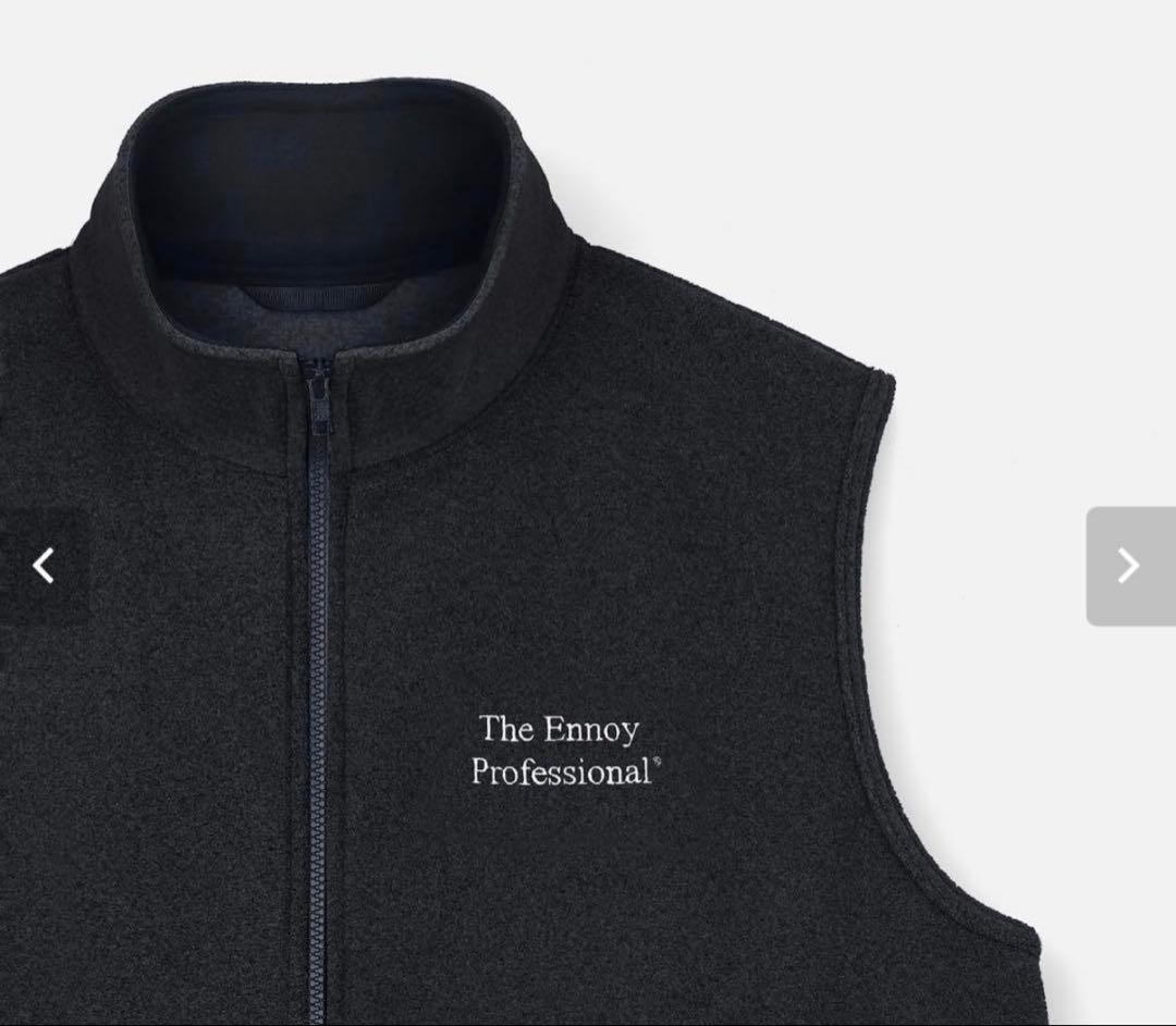 トップス ENNOY PROFESSIONAL FLEECE VEST BLACK L