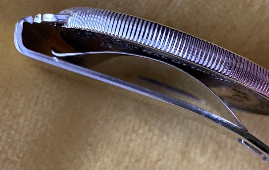 1890年製 モルガン・ダラー銀製　　　 マネー クリップ