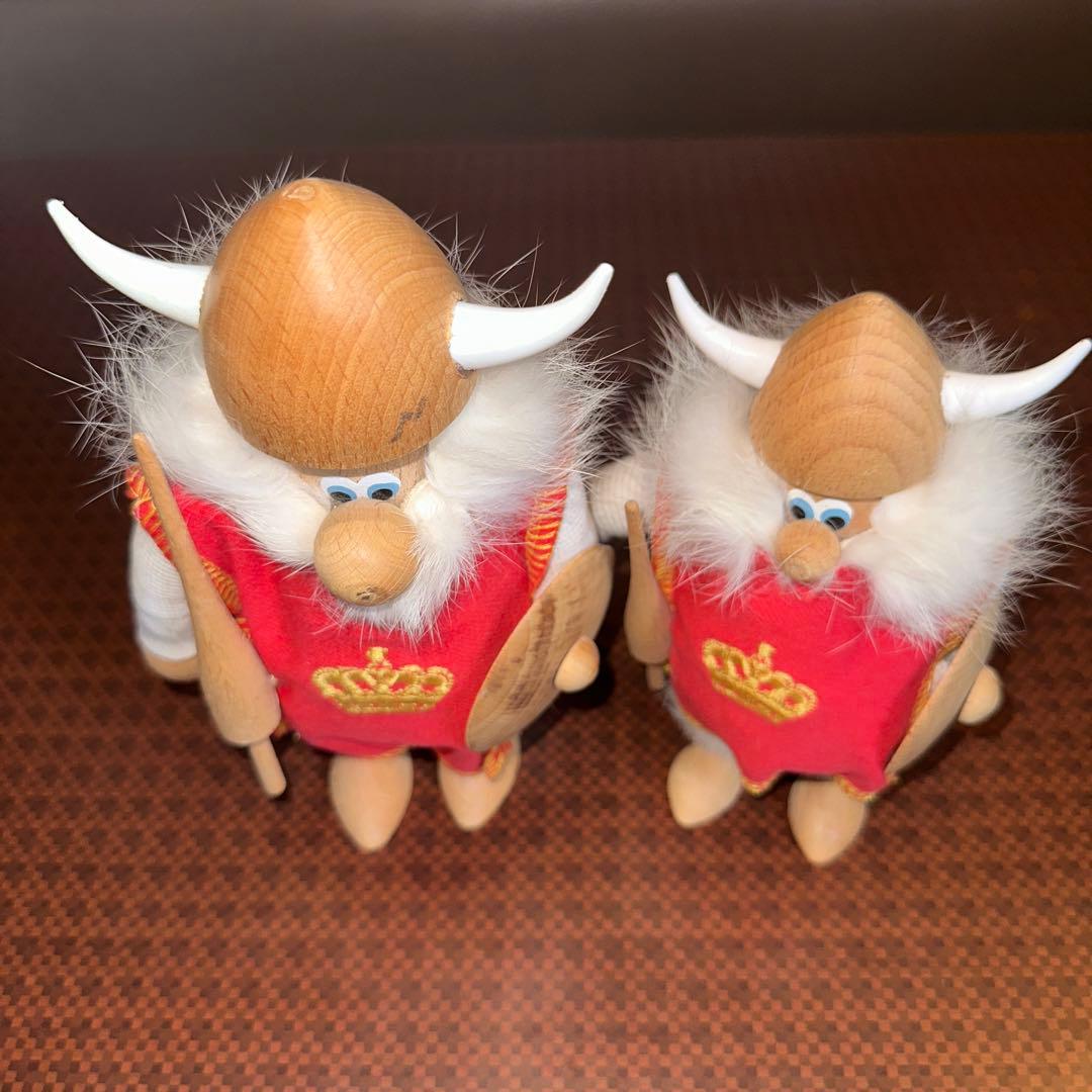 北欧 60's ノギンス チーク材 バイキング ペアセット 美品 紋章