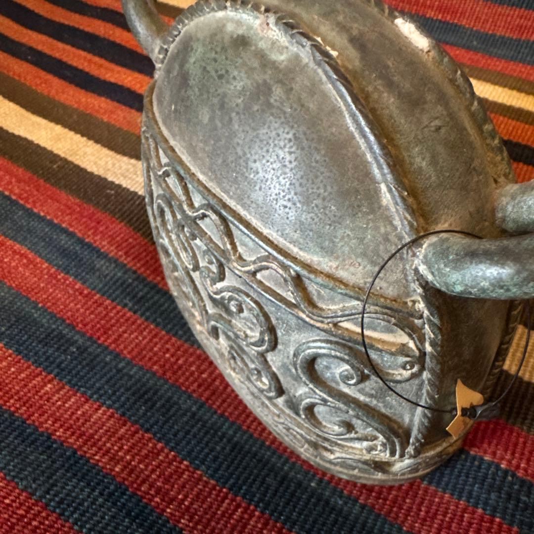 インド教具銅吊るし鐘Ｌ