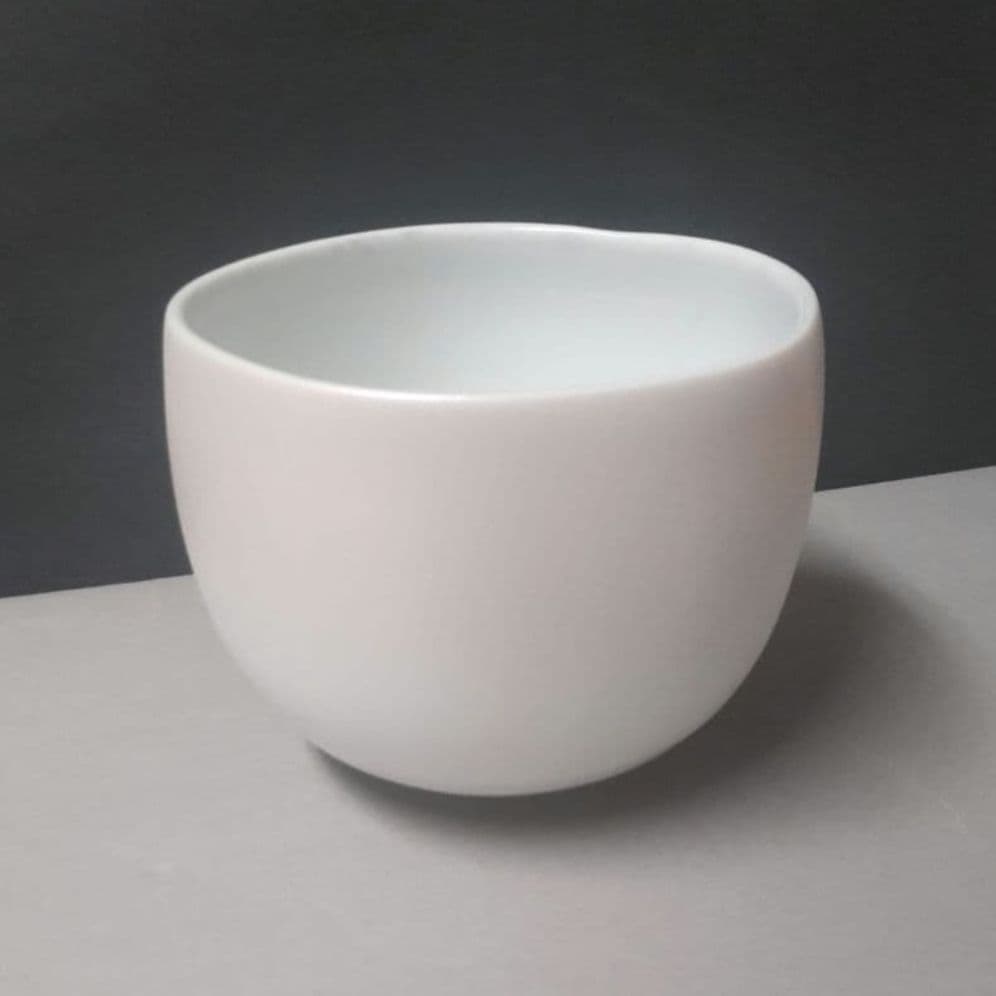 81*Z195陶芸 茶道具 茶碗 水次 白磁