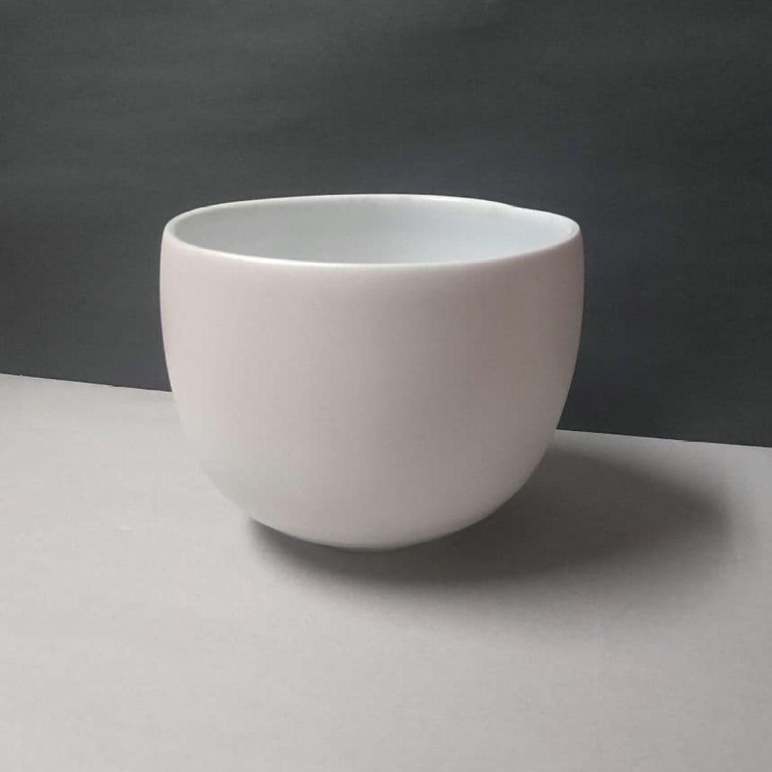 81*Z195陶芸 茶道具 茶碗 水次 白磁